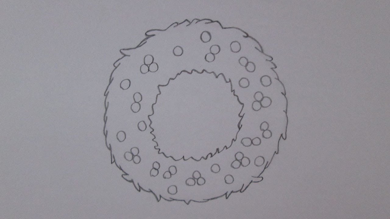 1280x720 how to draw a christmas garland - Garland Drawing