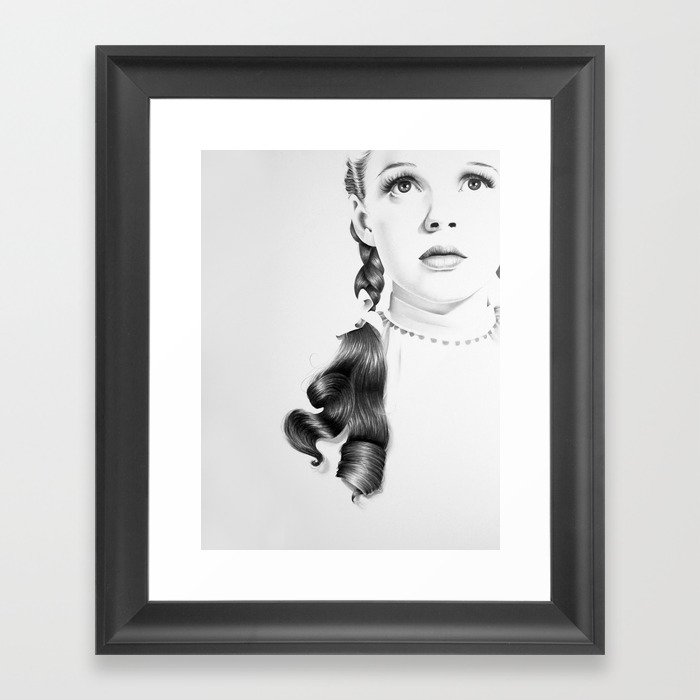 700x700 judy garland minimal drawing framed art print - Garland Drawing