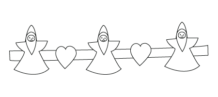 450x200 christmas garland drawing childrens drawings - Garland Drawing