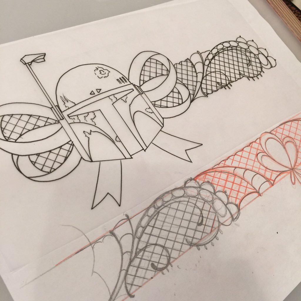 1024x1024 nate fierro on twitter boba fett garter sketch drawing - Garter Drawing