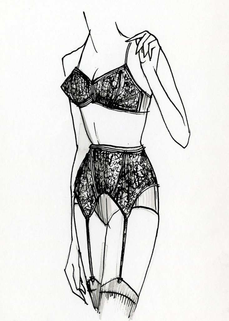 734x1026 filegarter belt - Garter Drawing