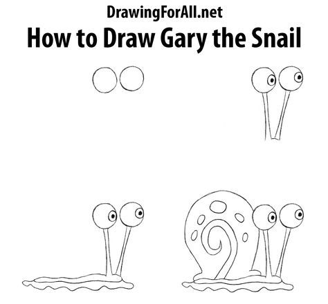 474x440 How To Draw Gary The Snail From Spongebob Draw Me - Gary Drawing