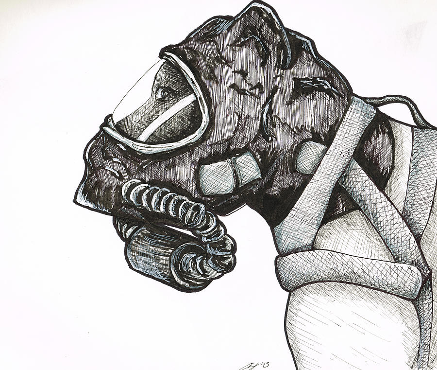 900x761 Gas Mask Dog Drawing - Gas Drawing