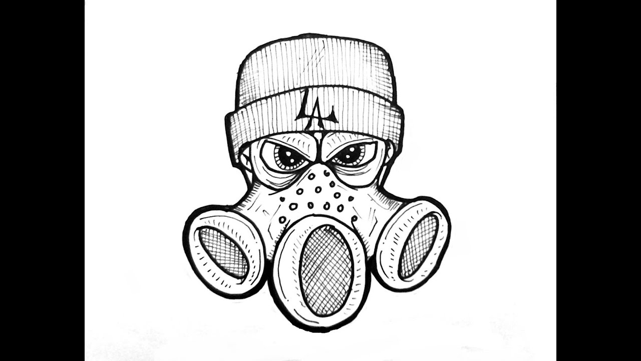 1280x720 How To Draw Gas Mask Crazy Character - Gas Drawing