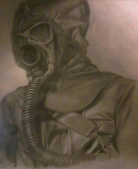 445x545 Gas Mask Drawing - Gas Mask Drawing