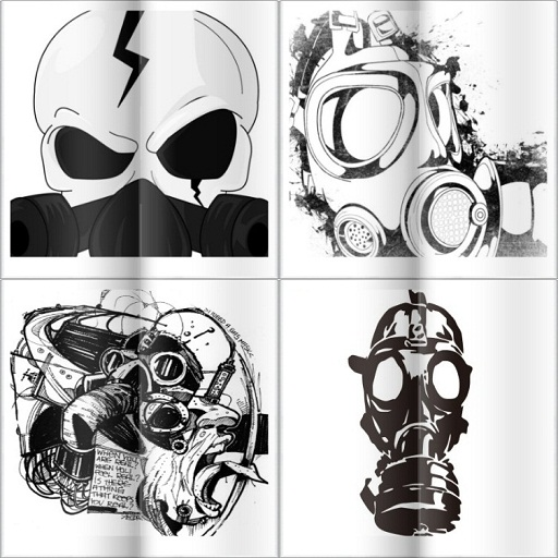 512x512 Graffiti Gas Mask Drawing Appstore For Android - Gas Mask Drawing