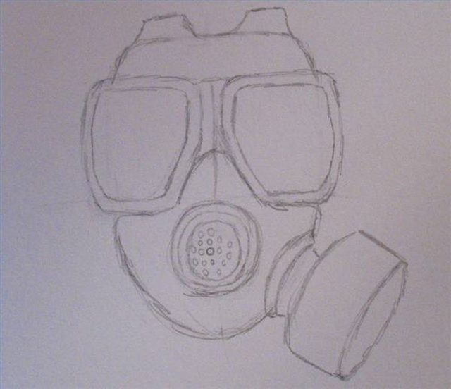 640x552 How To Draw A Gas Mask Ehow - Gas Mask Drawing