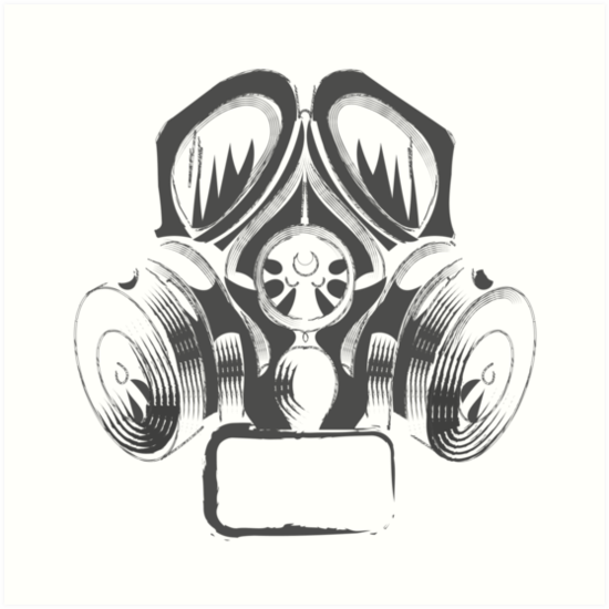550x550 steampunk vintage design vector drawing gas mask punk respirator - Gas Mask Drawing