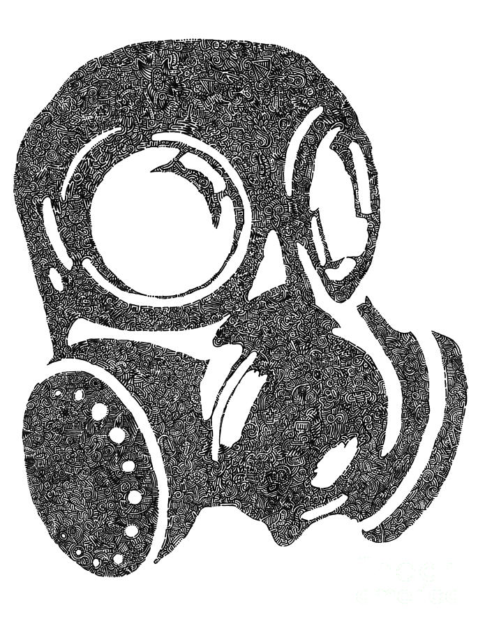 695x900 The Intricacies Of A Gas Mask Drawing - Gas Mask Drawing