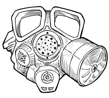 380x342 Gas Mask Draw - Gas Mask Drawing