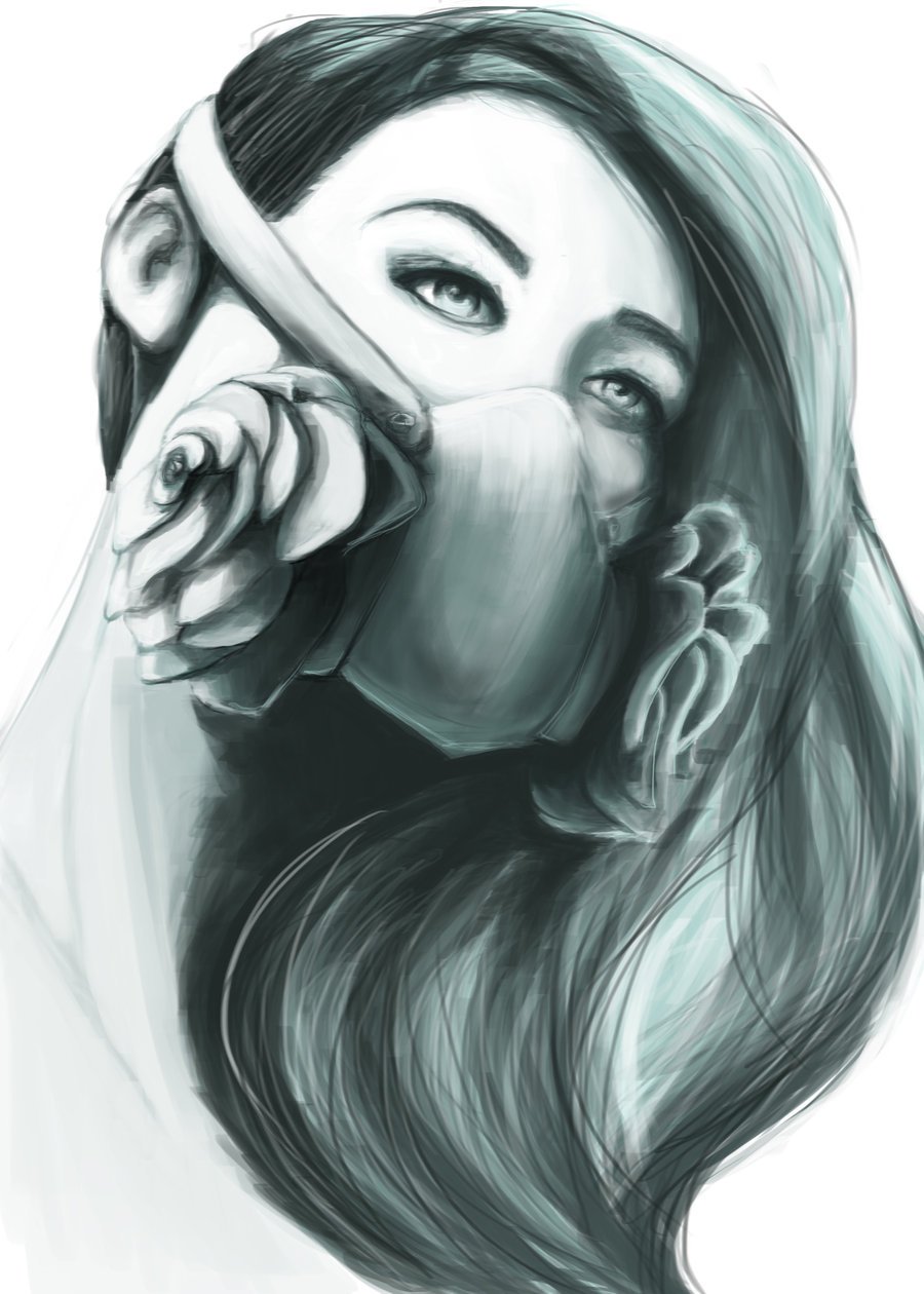 Gas Mask Drawing Tumblr at Explore collection of