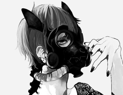 400x311 Gas Mask Manga Tumblr - Gas Mask Drawing Tumblr