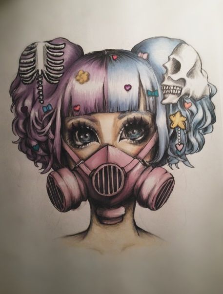 457x603 Gorgeous - Gas Mask Drawing Tumblr