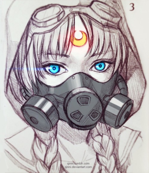 500x580 Tumblr Drawings Of People - Gas Mask Drawing Tumblr