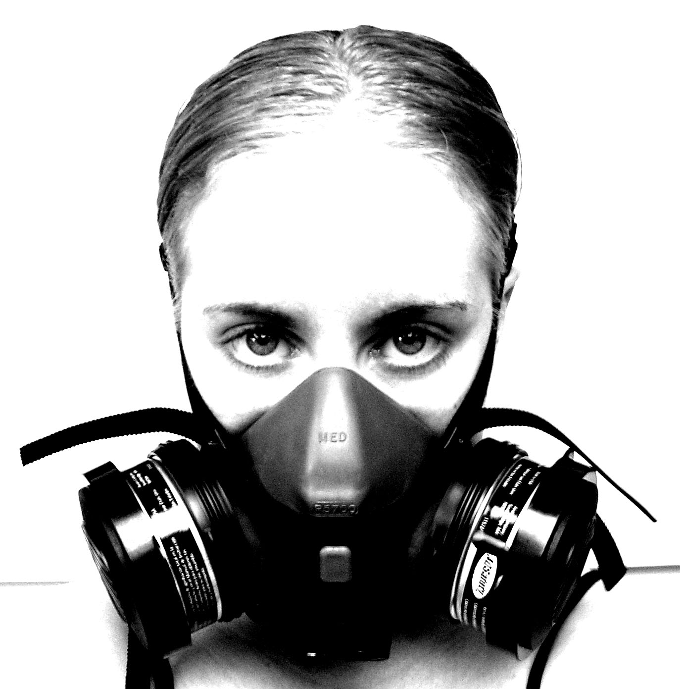 1374x1391 Drawn Gas Mask Masked - Gas Mask Girl Drawing