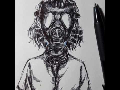 480x360 Gas Mask Girl - Gas Mask Girl Drawing