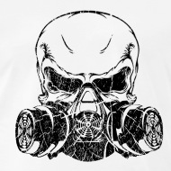190x190 Black Skull Mask Men's Premium T Shirt Spreadshirt - Gas Mask Skull Drawing