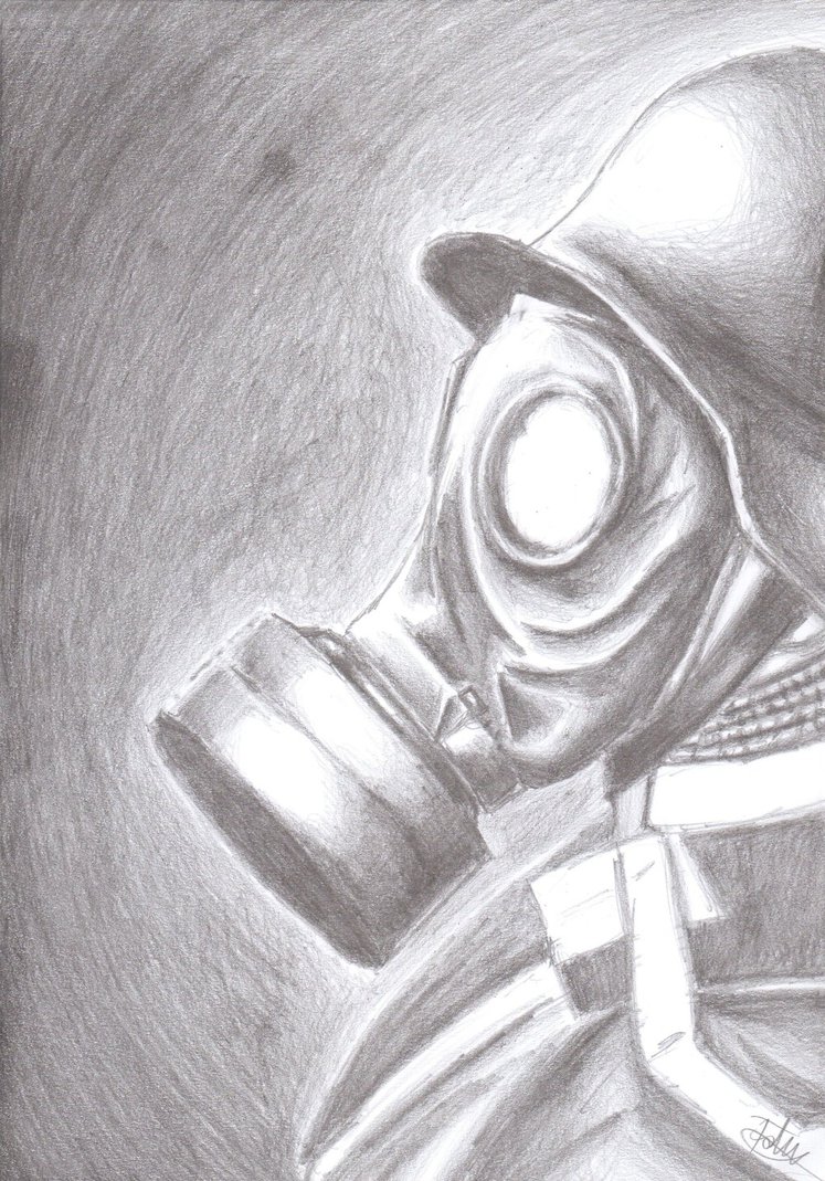 747x1069 Drawing Wars Gas Mask For Free Download - Gas Mask Soldier Drawing