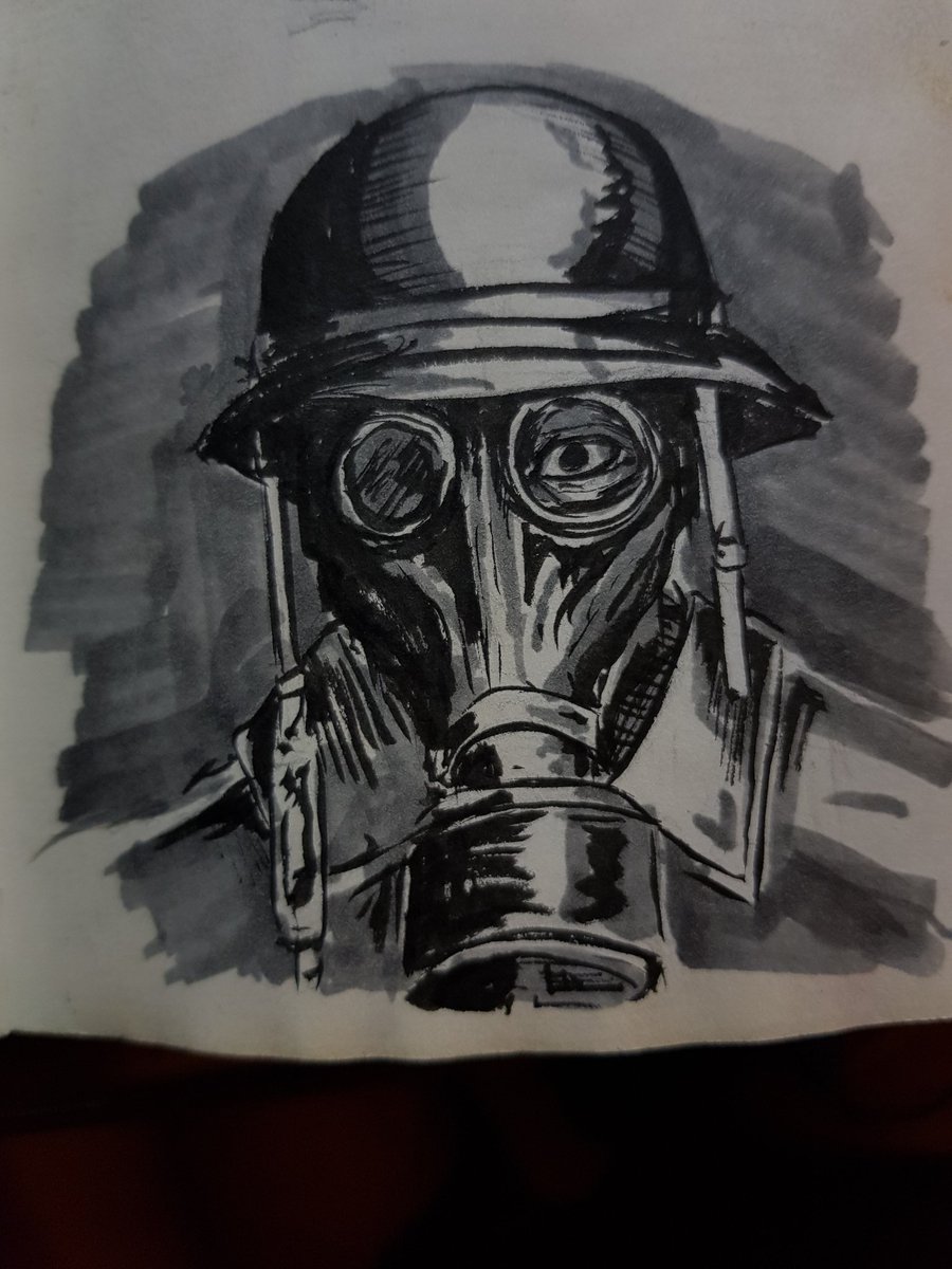 900x1200 gasmask - Gas Mask Soldier Drawing
