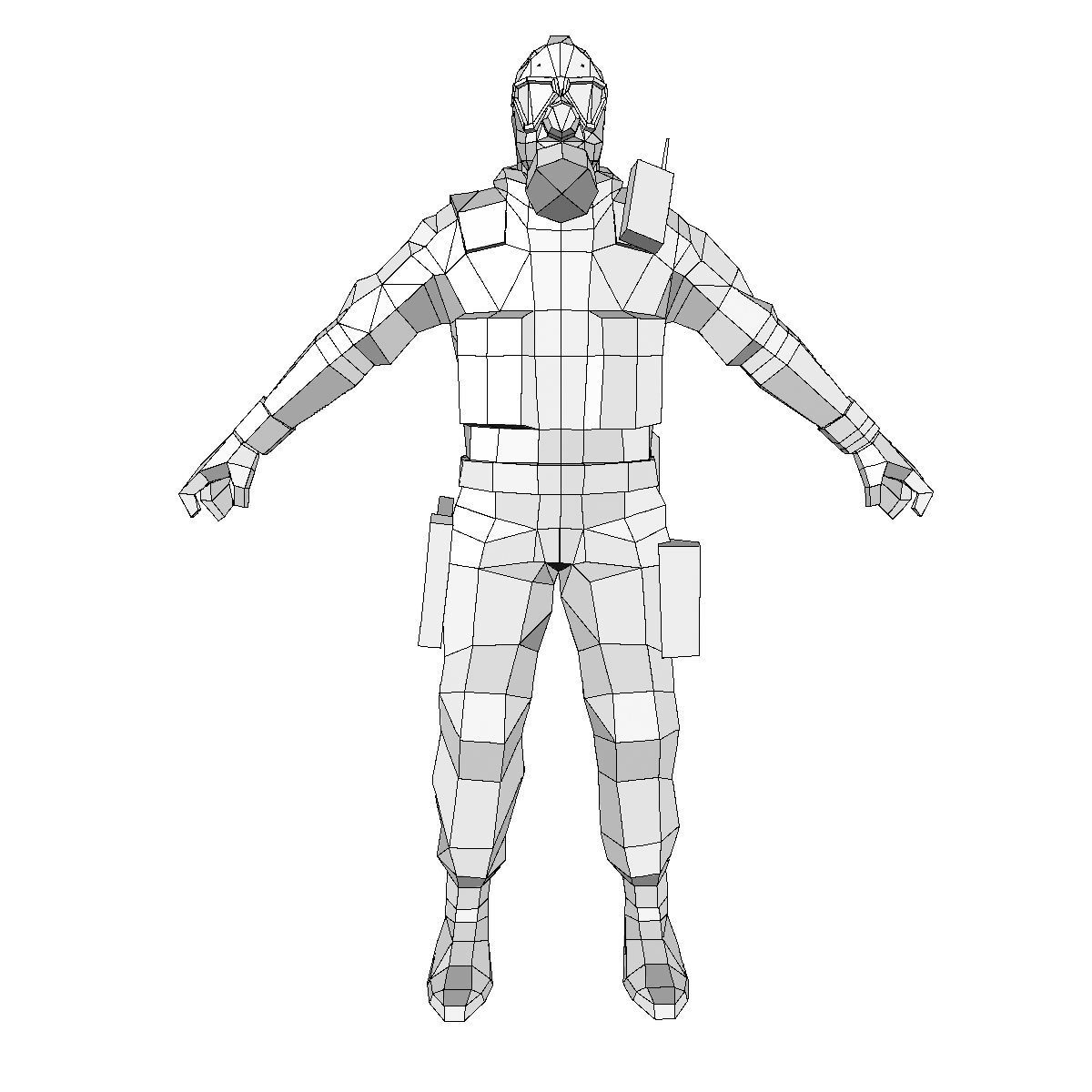 1200x1200 Model Gas Mask Army Soldier Cgtrader - Gas Mask Soldier Drawing