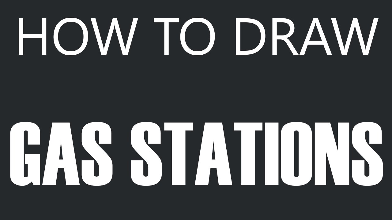 1280x720 How To Draw A Gas Station - Gas Station Drawing