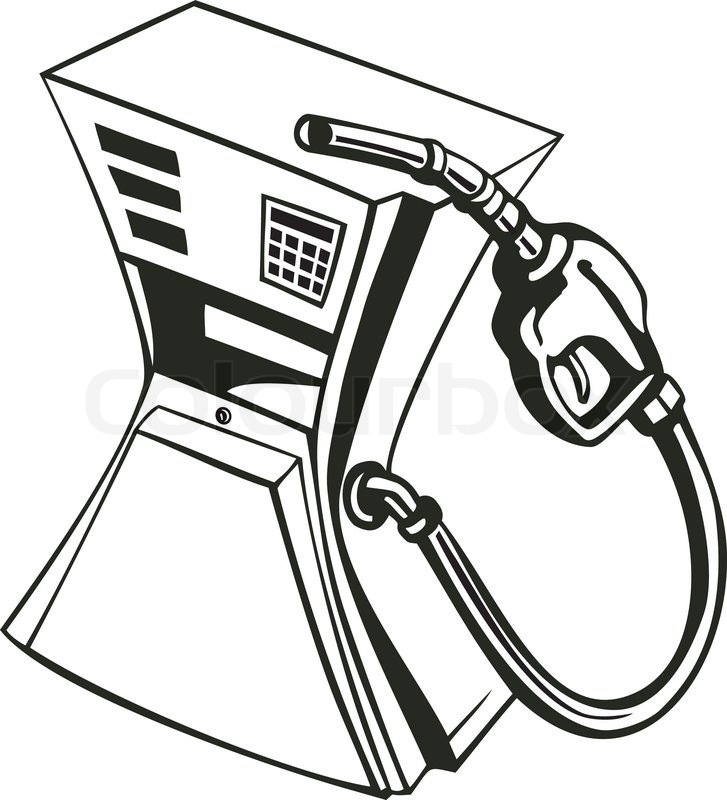 727x800 Illustration Of A Gas Gasoline Fuel Stock Vector Colourbox - Gas Station Drawing
