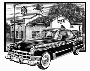 300x236 Vintage Gas Station Drawings Pixels - Gas Station Drawing