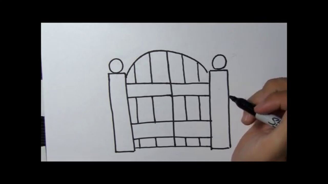 1280x720 How To Draw - Gate Drawing