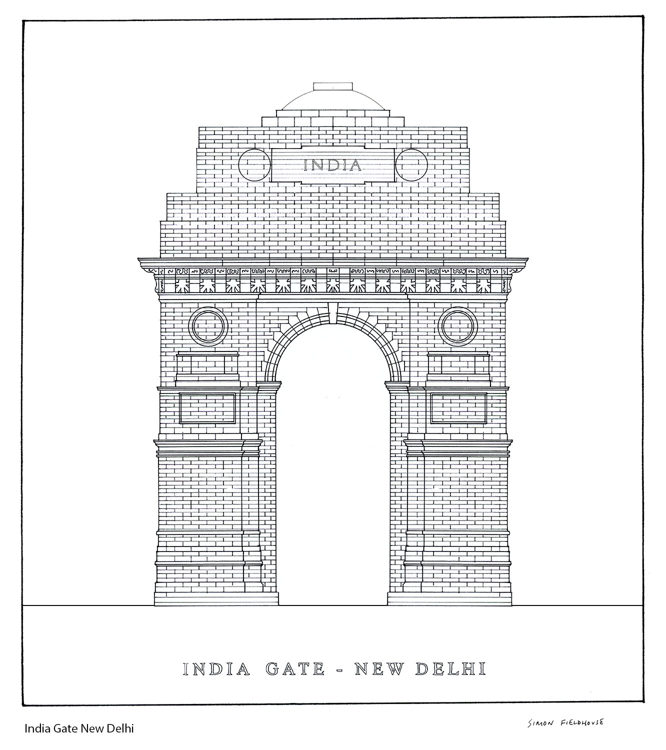Ворота Индии рисунок