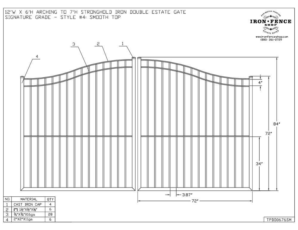 1000x773 cad drawings and schematics of fence panels and gates - Gate Drawing