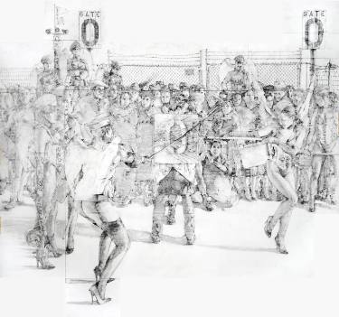 375x351 drawing for painting series the gates of heaven drawing - Gates Of Heaven Drawing