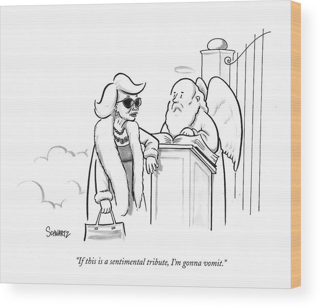 655x631 joan rivers at the gates of heaven wood print - Gates Of Heaven Drawing