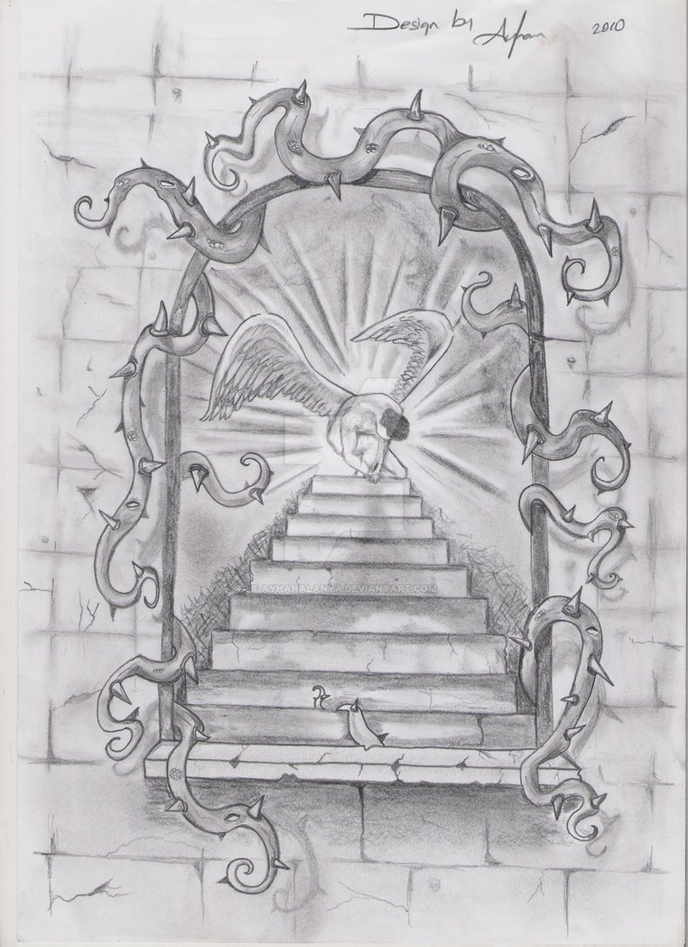 762x1048 heavenly drawing gate for free download - Gates Of Heaven Drawing.