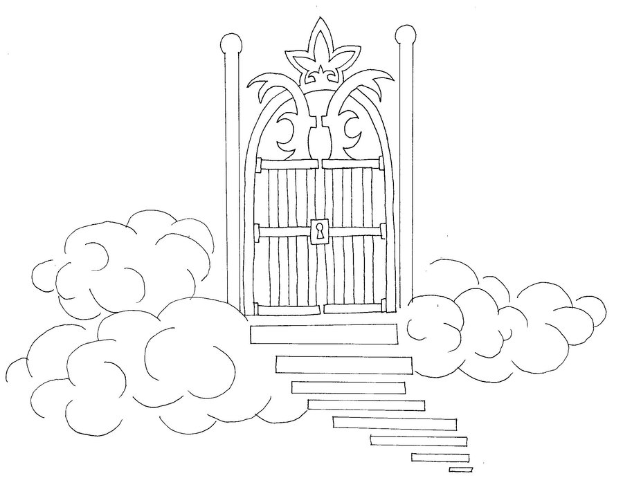 Heavenly Drawing Easy For Free Download - Gates Of Heaven Drawing. 