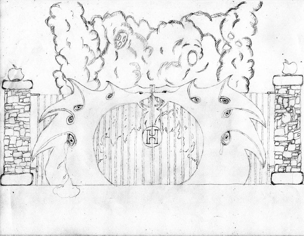 1014x788 Gates Of Hell - Gates Of Hell Drawing
