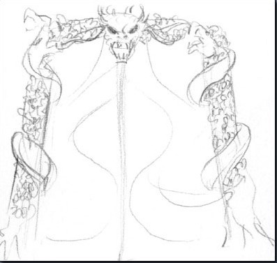 397x377 Making Of 'the Gates Of Hell' Learn Create Share - Gates Of Hell Drawing