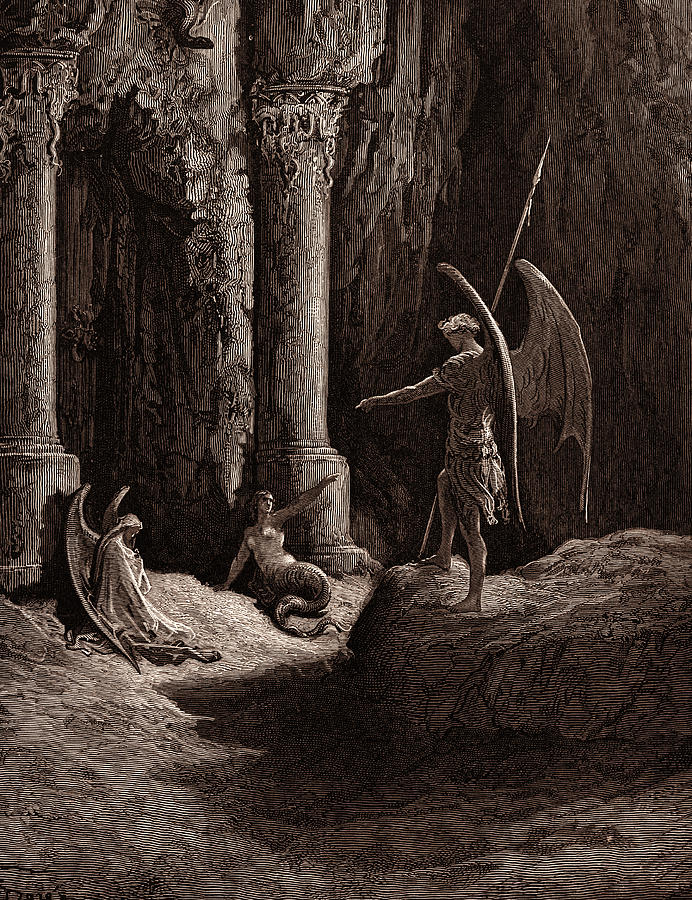 692x900 satan at the gates of hell drawing - Gates Of Hell Drawing