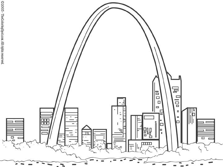 720x540 free coloring pages of st louis best of stlmotherhood saint - Gateway Arch Drawing