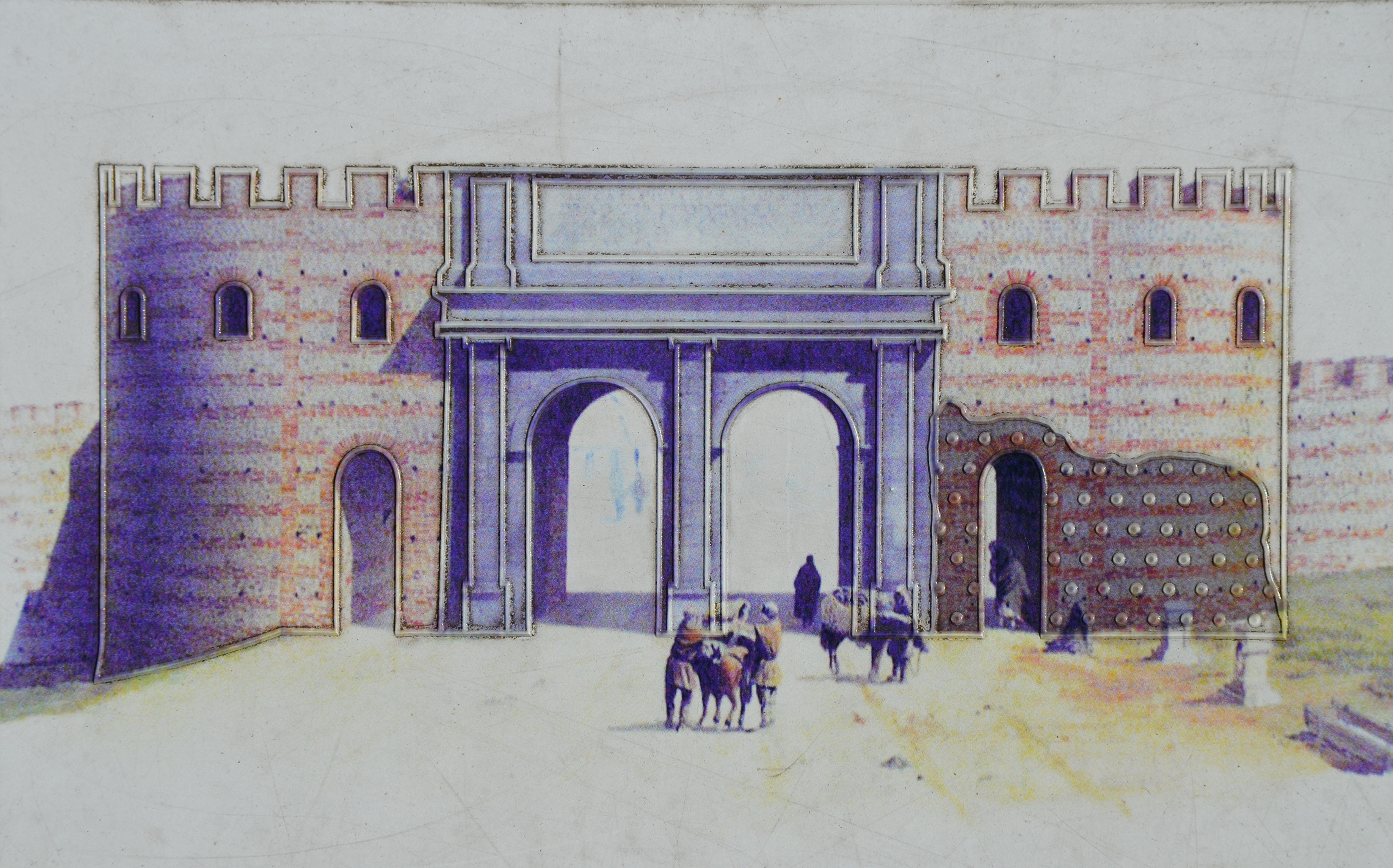 4684x2920 Filereconstruction Drawing Of The Balkerne Gate, A Century - Gateway Drawing