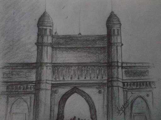 512x384 shiju m drawings indian gateway pencil draw - Gateway Drawing