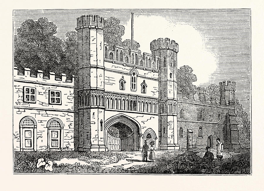 900x651 the gateway at battle abbey sussex drawing - Gateway Drawing