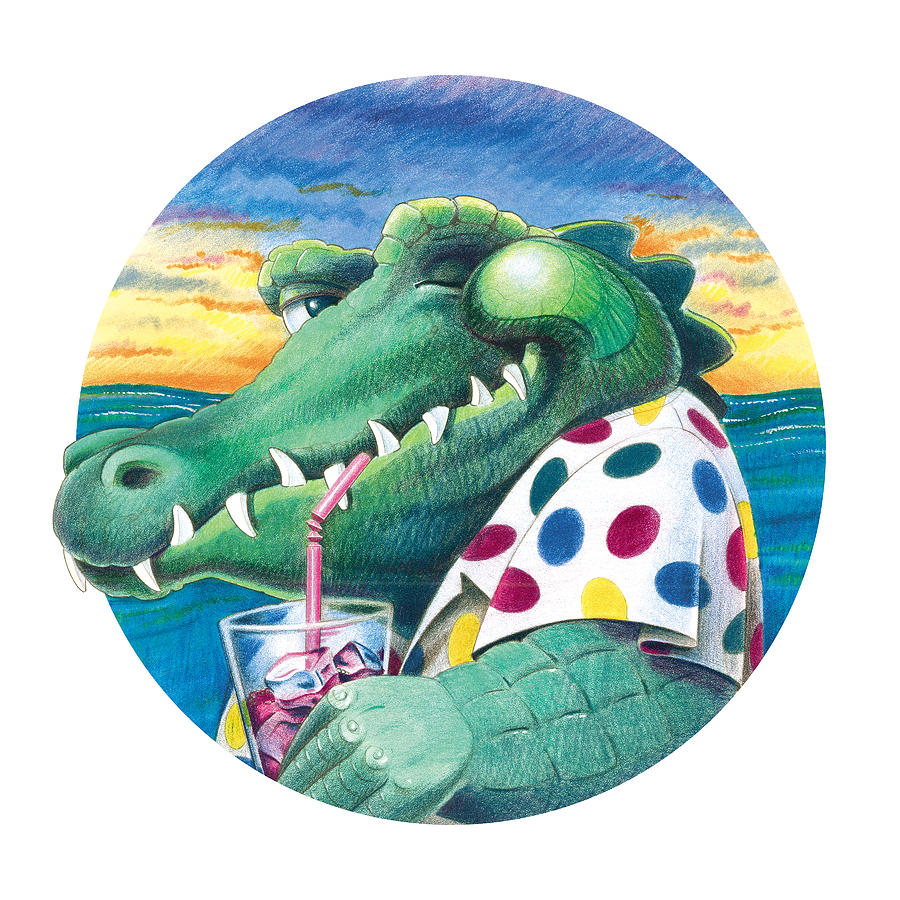 900x900 party gator drawing - Gator Drawing