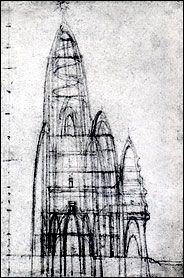 184x278 gaudi sketch for a hotel in newyork gaudi gaudi, antoni gaudi - Gaudi Drawings