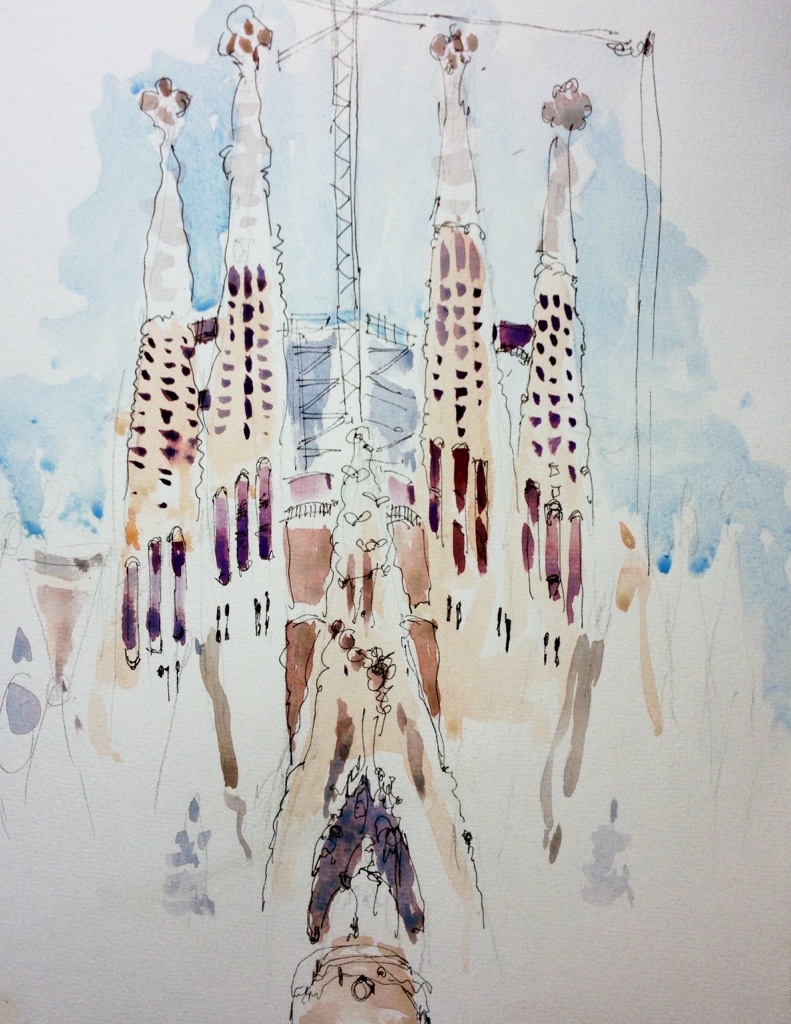 791x1024 sketching the sketchbook - Gaudi Drawings