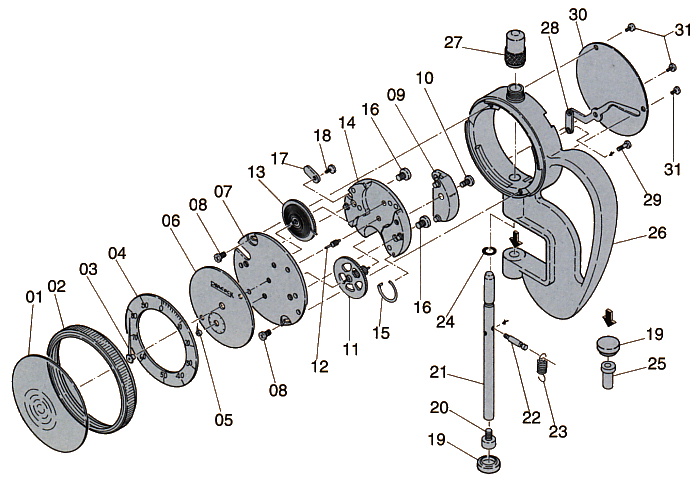 700x480 parts drawing thickness gauges, lens gauge - Gauge Drawing