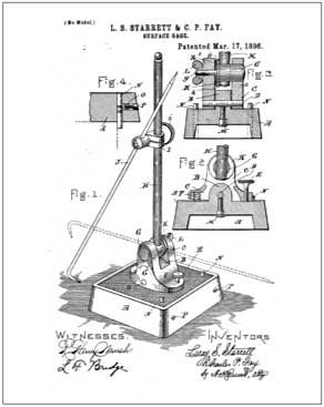292x367 starrett surface gauge cnc and metal workin patent drawing - Gauge Drawing