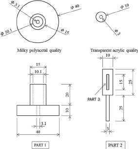 283x305 construction drawing of the depth gauge for edema - Gauge Drawing