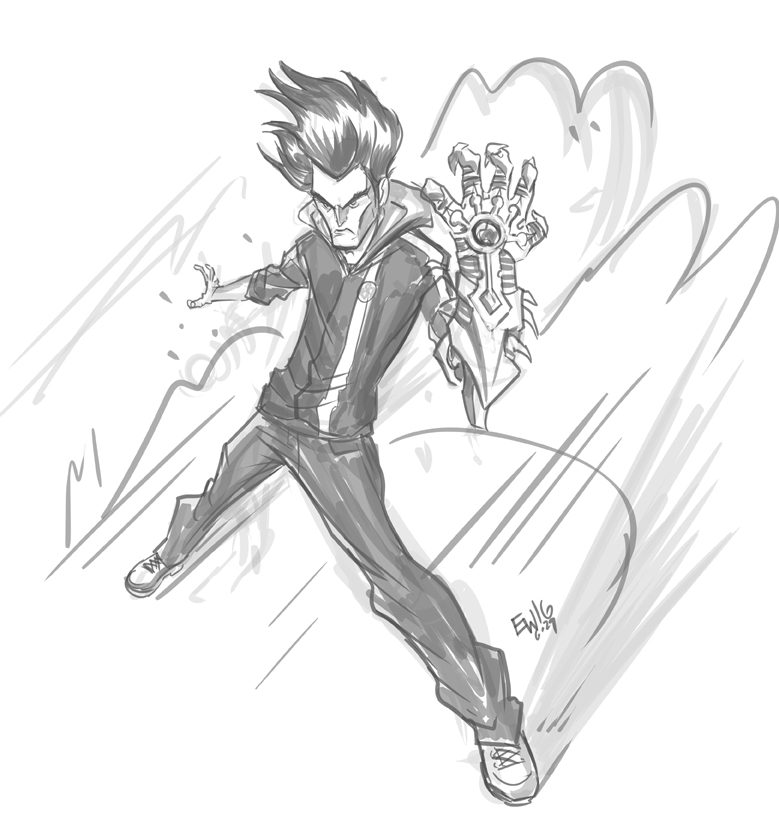 779x828 gauntlet oc - Gauntlet Drawing