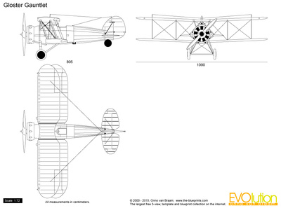 400x297 gloster gauntlet vector drawing - Gauntlet Drawing