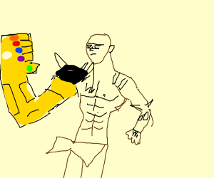 300x250 doomfist wielding the infinity gauntlet drawing - Gauntlet Drawing